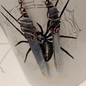 Blue Kyanite Crystal Earrings